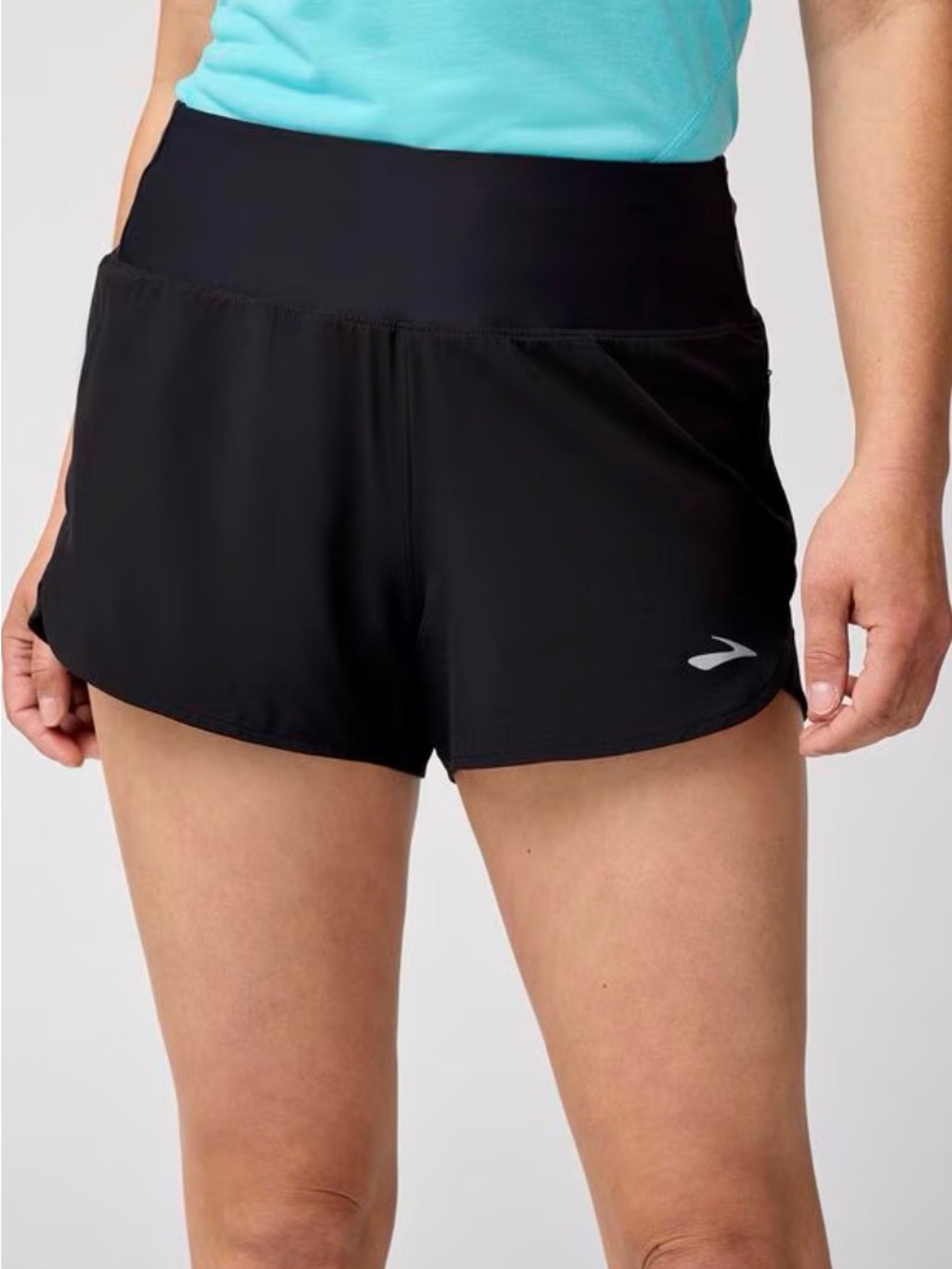 Brooks Women's Black Athletic Running Shorts Size Large Lightweight Lined